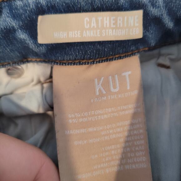 Kut From The Kloth Jeans Womens 2 Catherine High Rise Ankle Straight Denim - Picture 9 of 10